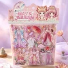 National trend fairy charm girl decoration dress-up puzzle stickers Double-layer lotus belt bow dress-up toy bubble stickers Application Scenario